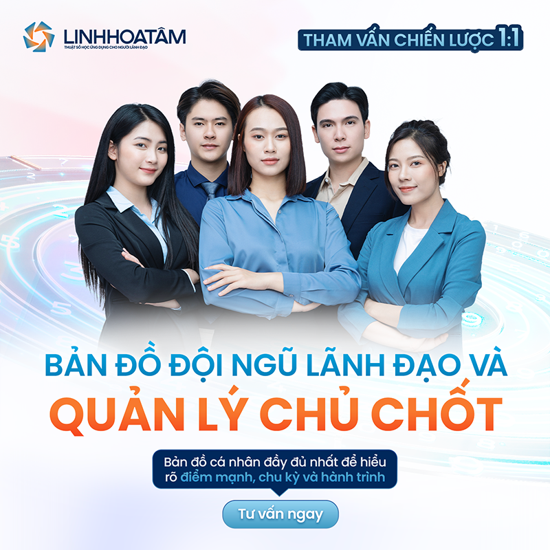 BẢN ĐỒ ĐỘI NGŨ LÃNH ĐẠO & QUẢN LÝ CHỦ CHỐT BẢN ĐỒ ĐIỂM MÙ QUẢN TRỊ THEO THUẬT SỐ HỌC ỨNG DỤNG WORKSHOP THẤU HIỂU ĐỘI NGŨ & TỐI ƯU PHỐI HỢP